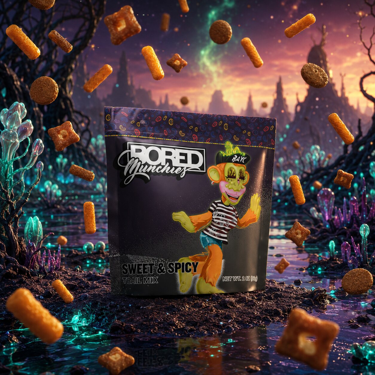 Bored Munchies — packaging, identity, 3d work by Josue Bonilla (Pixel Sensei), image 8